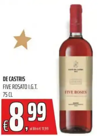 Coop Superstore DE CASTRIS FIVE ROSATO I.G.T. 75 CL offerta
