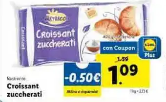 Lidl Nastrecce Croissant zuccherati offerta