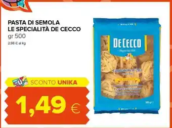PASTA DI SEMOLA LE SPECIALITÀ DE CECCO gr 500