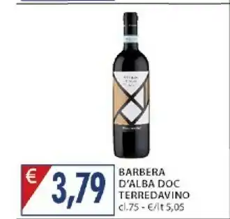 Mercatò Terredavino Barbera D'alba 750 Ml offerta