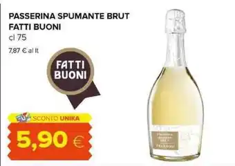 Oasi PASSERINA SPUMANTE BRUT FATTI BUONI cl 75 offerta