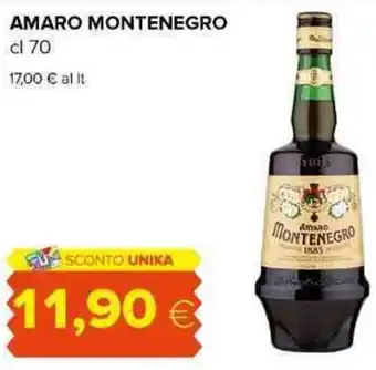 Oasi AMARO MONTENEGRO cl 70 offerta