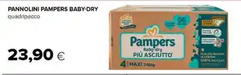 Oasi PANNOLINI PAMPERS BABY-DRY quadripacco offerta