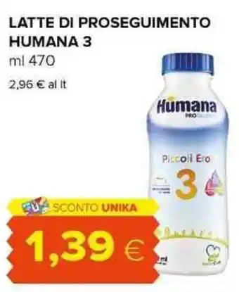 LATTE DI PROSEGUIMENTO HUMANA 3 ml 470