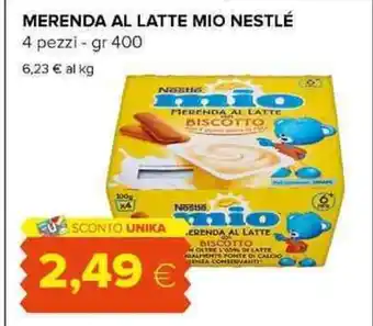 Oasi MERENDA AL LATTE MIO NESTLE 4 pezzi - gr 400 offerta