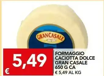 TuoDi Gran casale Formaggio Caciotta Dolce offerta