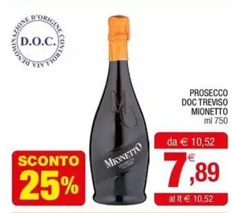 PROSECCO DOC TREVISO MIONETTO ml 750