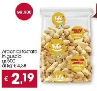 Despar Arachidi tostate In guscio gr.500 offerta