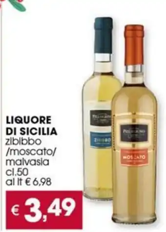 Despar LIQUORE DI SICILIA zibibbo /moscato/ malvasia cl.50 offerta