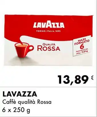 Iper Tosano LAVAZZA Caffè qualità Rossa 6 x 250 g offerta
