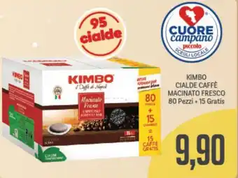 Supermercati Piccolo KIMBO CIALDE CAFFÈ MACINATO FRESCO 80 Pezzi +15 Gratis offerta