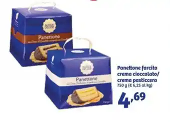 In'S Mercato Panettone farcito crema cioccolato/ crema pasticcera 750 g offerta