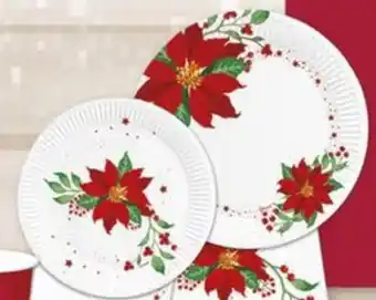8 piatti decori natalizi merry christmas cm.23