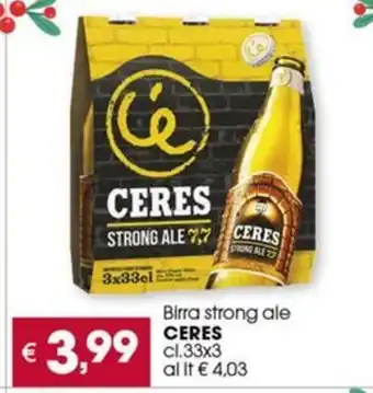 Despar Birra strong ale CERES cl.33x3 offerta