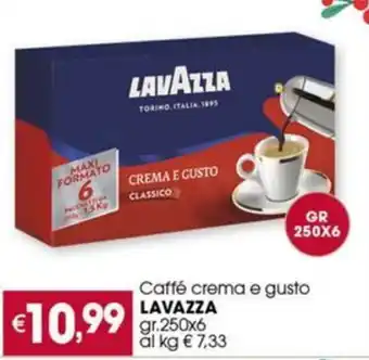 Despar Caffé crema e gusto LAVAZZA gr.250x6 offerta