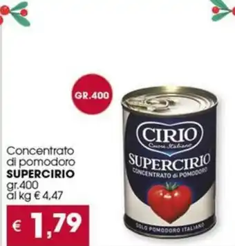 Concentrato di pomodoro SUPERCIRIO gr.400