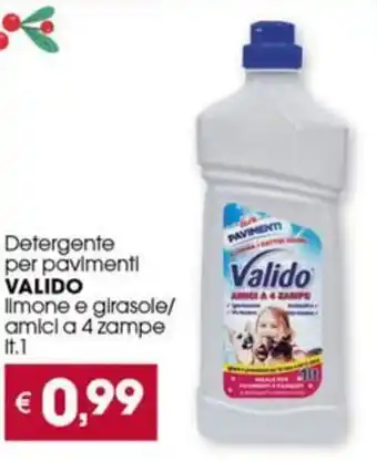 Detergente per pavimenti VALIDO limone e girasole/ amici a 4 zampe It.1