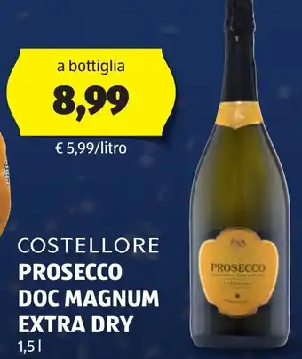 ALDI COSTELLORE PROSECCO DOC MAGNUM EXTRA DRY 1,5 l offerta