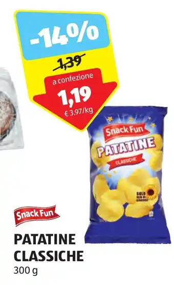 ALDI PATATINE CLASSICHE 300 g offerta