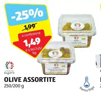 ALDI OLIVE ASSORTITE 250/200 g offerta