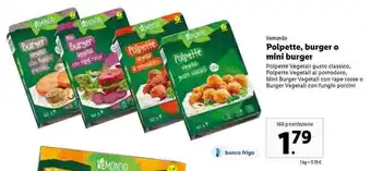 Lidl Vemondo Polpette, burger o mini burger 160g offerta