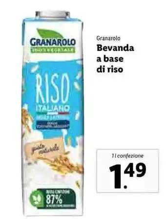Lidl Granarolo Bevanda a base di riso 1l offerta