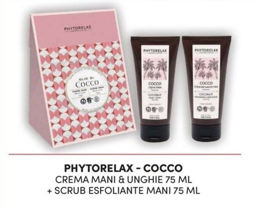 PHYTORELAX COCCO CREMA MANI & UNGHIE 75 ML + + SCRUB ESFOLIANTE MANI