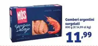Gamberi argentini surgelati 800 g