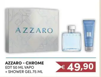 La Saponeria AZZARO - CHROME EDT 50 ML VAPO + SHOWER GEL 75 ML offerta