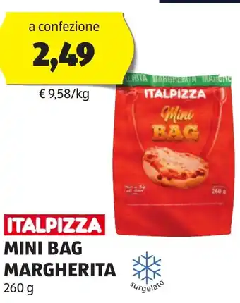 ALDI ITALPIZZA MINI BAG MARGHERITA 260 g offerta