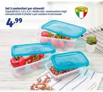 In'S Mercato Set 3 contenitori per alimenti offerta