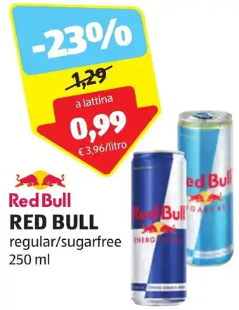 ALDI RED BULL regular/sugarfree 250 ml offerta