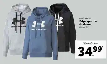 Lidl Under Armour Felpa sportiva da donna S-XL offerta