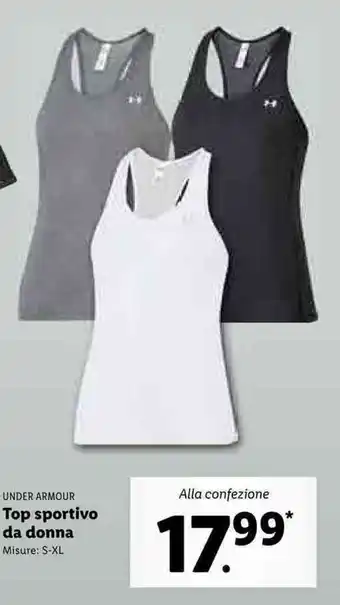 Lidl Under Armour Top sportivo da donna S-XL offerta