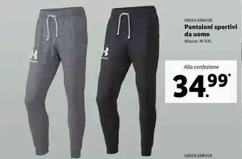 Lidl Under Armour Pantaloni sportivi da uomo M-XXL offerta