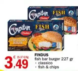 Crai FINDUS fish bar burger 227 gr offerta