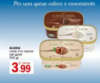 Crai ALGIDA carte d'or classic vari gusti 500 gr offerta