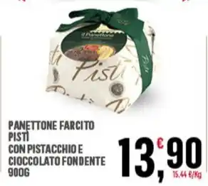 Despar PANETTONE FARCITO PISTI CON PISTACCHIO E CIOCCOLATO FONDENTE 900G offerta
