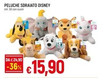 Famila PELUCHE SDRAIATO DISNEY cm. 50 offerta