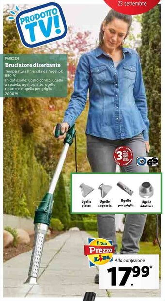 Lidl Parkside Bruciatore diserbante offerta
