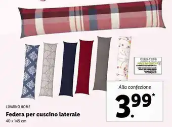 Lidl Livarno Home Federa per cuscino laterale 40x145cm offerta