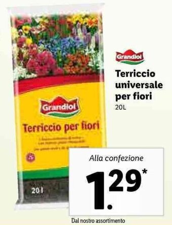 Lidl Grandiol Terriccio universale per fiori 20l offerta