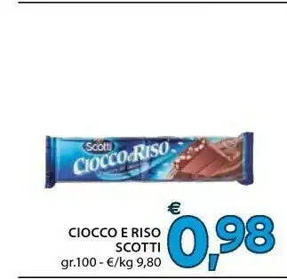 Mercatò Scotti Ciocco E Riso 100 G(ml) offerta