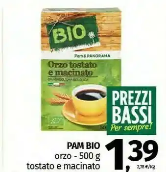 Pam Pam & Panorama - Orzo Tostato E Macinato Biologico 500 G(ml) offerta