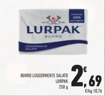 Conad BURRO LEGGERMENTE SALATO LURPAK offerta