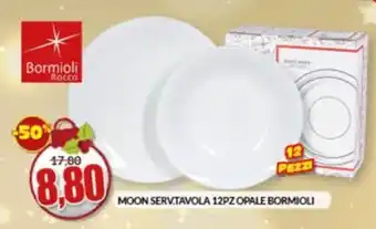 Risparmio Casa MOON SERV.TAVOLA 12PZ OPALE BORMIOLI offerta