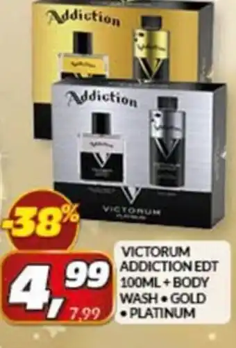 Risparmio Casa VICTORUM ADDICTION EDT 100ML + BODY WASH GOLD PLATINUM offerta
