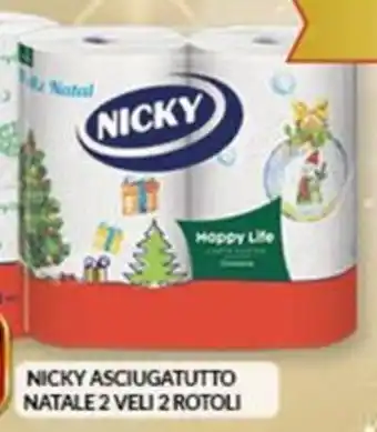 NICKY ASCIUGATUTTO 2,99 NATALE 2 VELI 2 ROTOLI