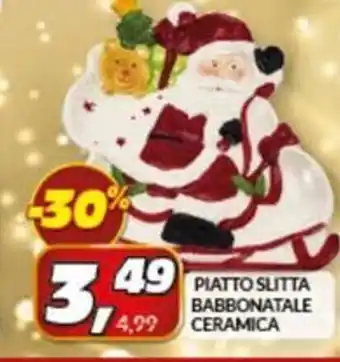 Risparmio Casa PIATTO SLITTA BABBONATALE CERAMICA offerta