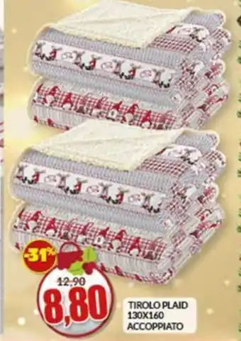 Risparmio Casa TIROLO PLAID 130X160 ACCOPPIATO offerta
